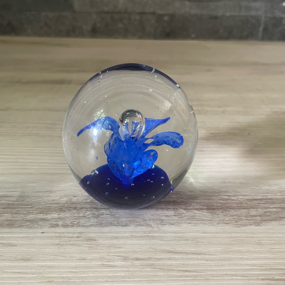 Vintage Handblown Glass Peperweight
